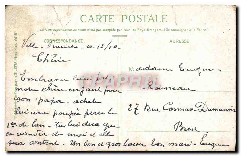 CPA Cannes Vieux Chateau Saint Honorat Ile de Lerins — Verso