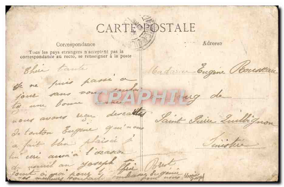 CPA Toulon Claret Le Pont Train — Verso
