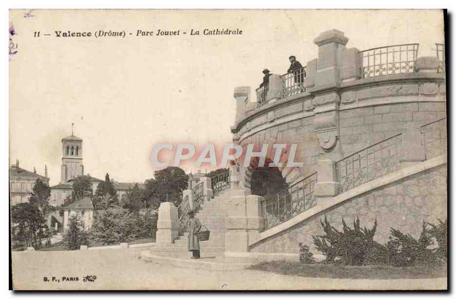 CPA Valence Parc Jouvet La Cathedrale