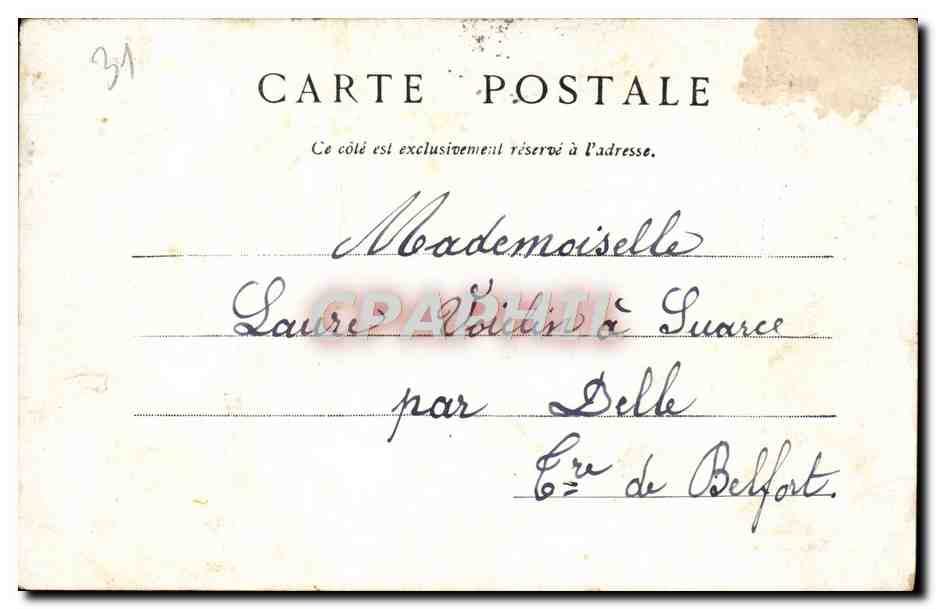 Toulouse. Le Musée, Façade — cliché Baudillon, éditeur D. T. Editeur, n° 693 — Rückseite