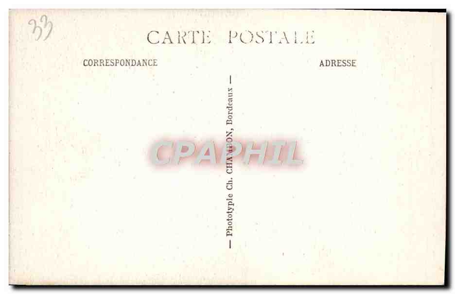CPA Bordeaux Le Monument des Girondins — Verso
