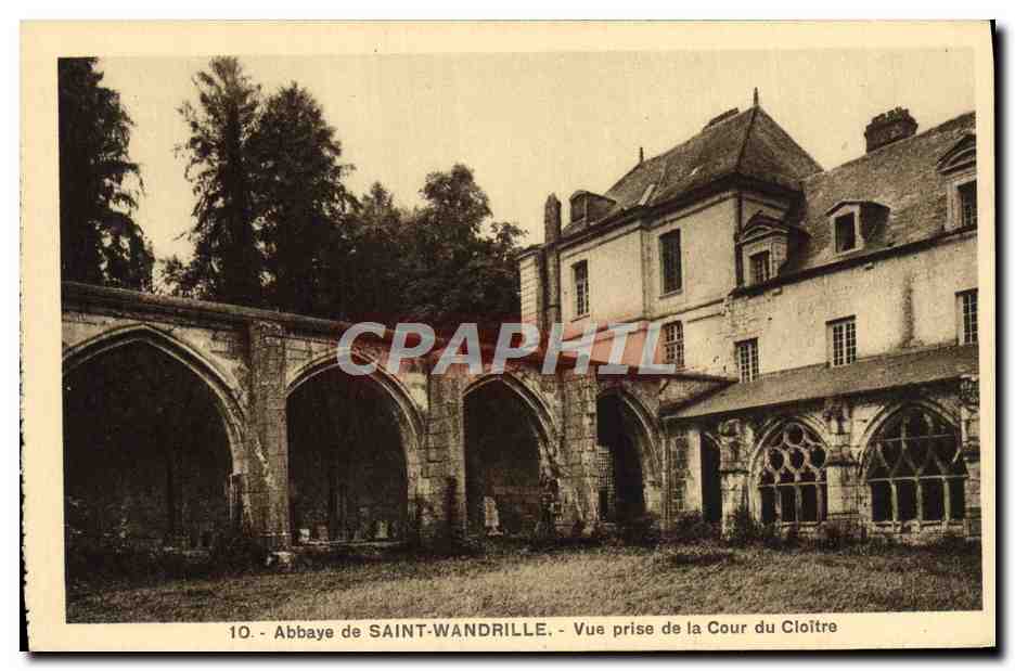 CPA Abbaye de Saint Wandrille Vue Prise de la Cour du Cloitre