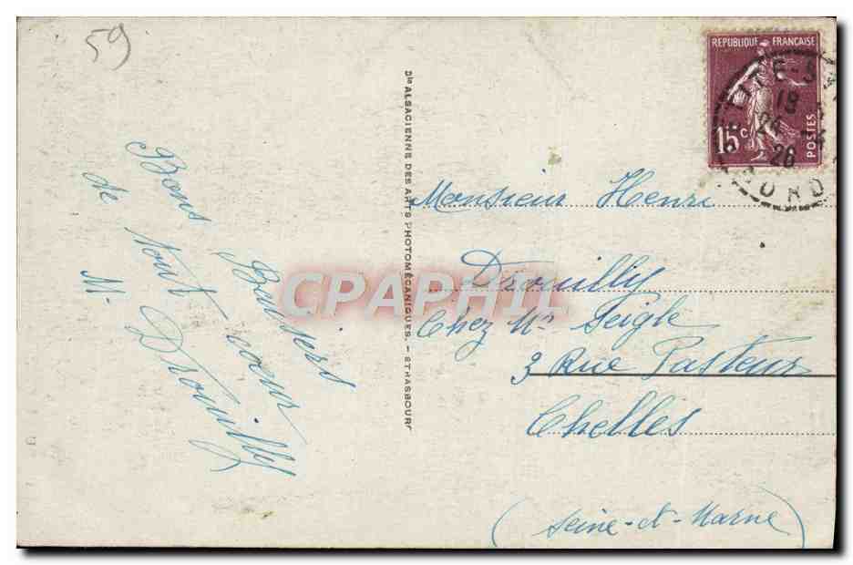 CPA Dunkerque Monument aux Morts Militaria — Rückseite