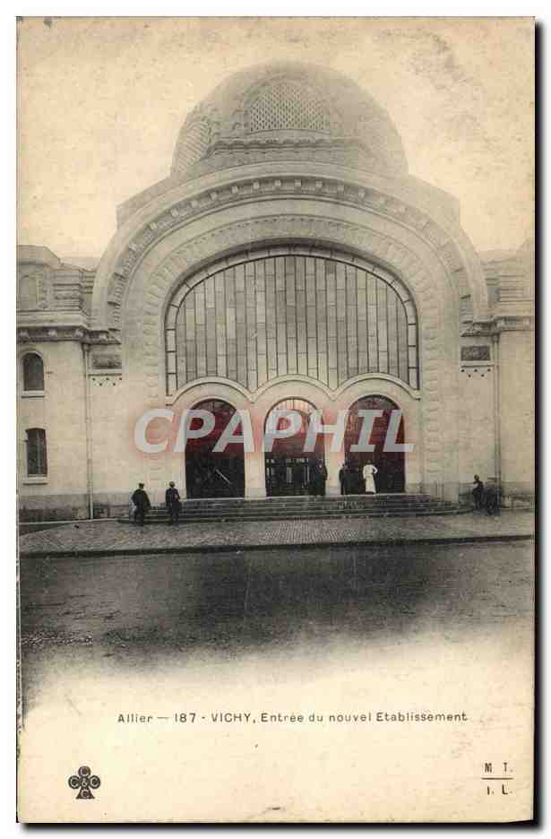 CPA Vichy Entree du Nouvel Etablissement