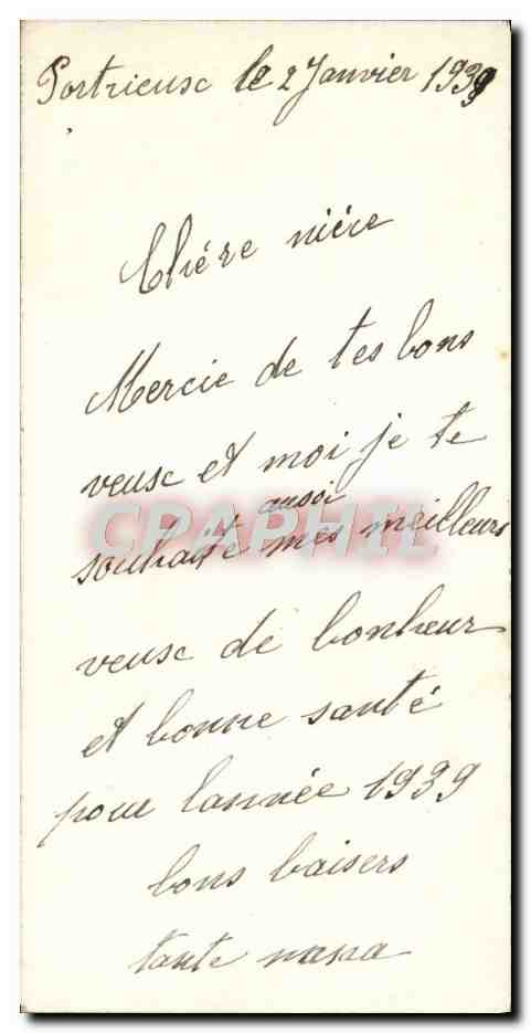 CPA Bonne Annee — Verso