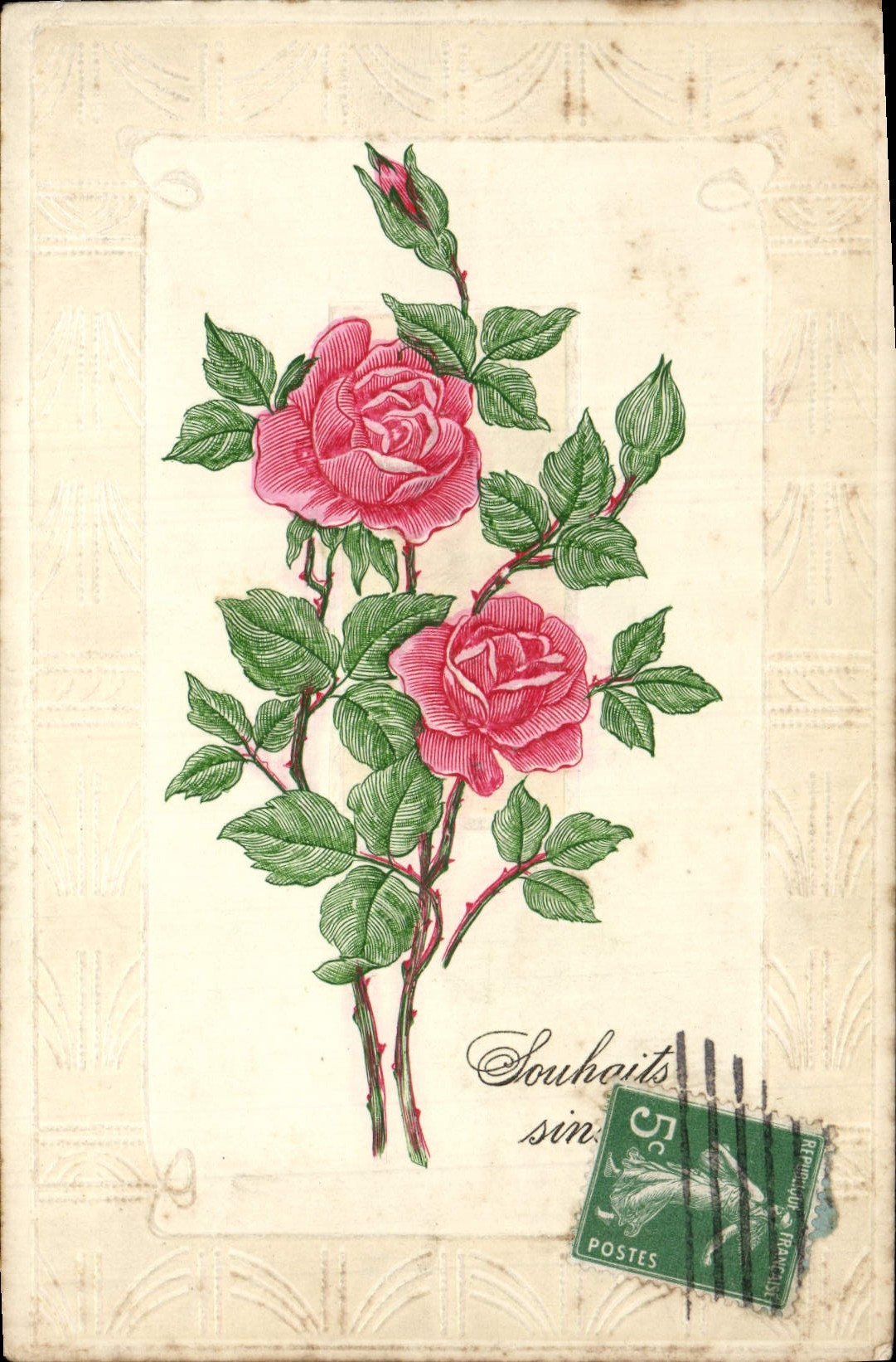 CPA Fantaisie Fleurs