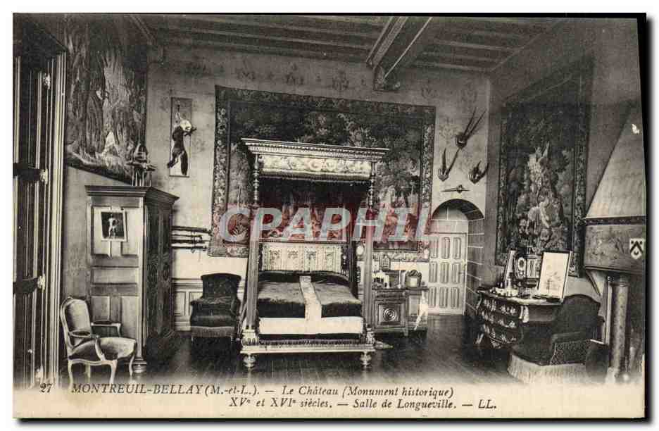 CPA Montreuil Bellay Le Chateau Salle de Longueville 