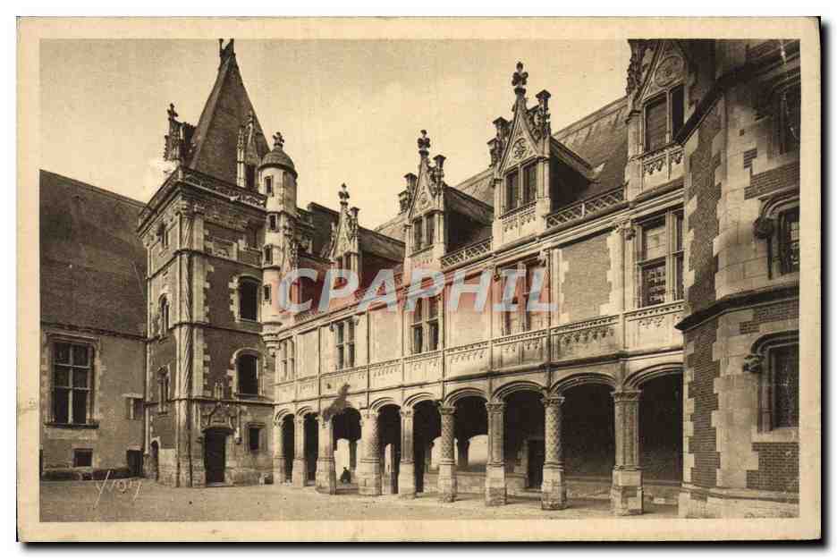 CPA Chateau De Blois Facade Interieure Louis XII 