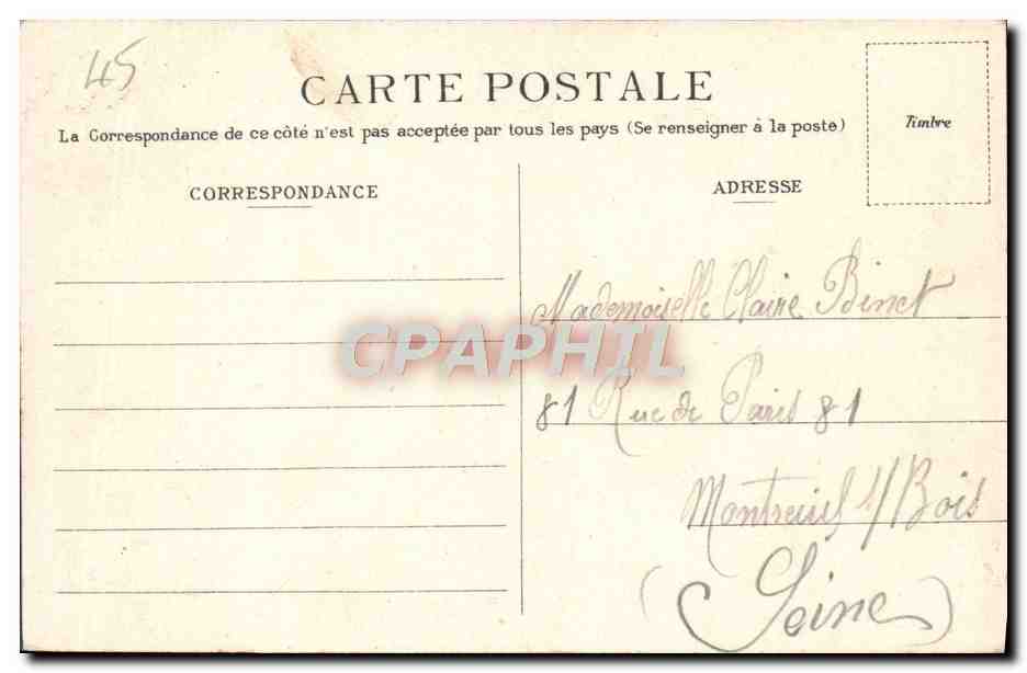CPA Orleans Jeanne D'Arc Par Foyatier — Verso