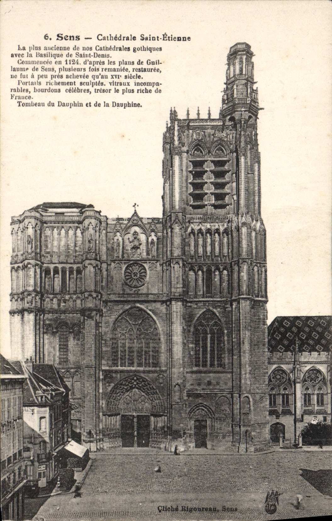 Sens — Cathédrale Saint-Étienne — cliché Rigoureau, Sens