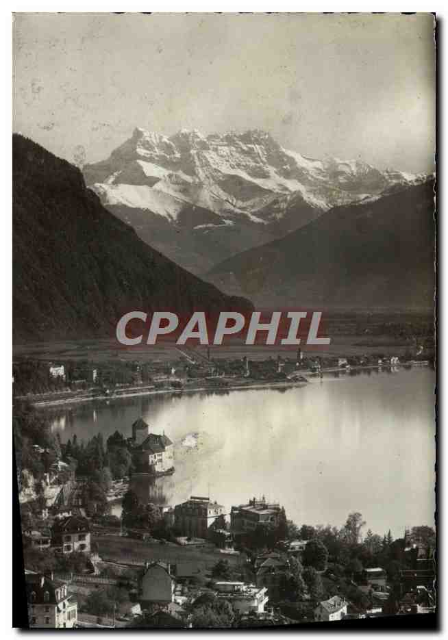 CPA Veytaux Chillon et dents du Midi
