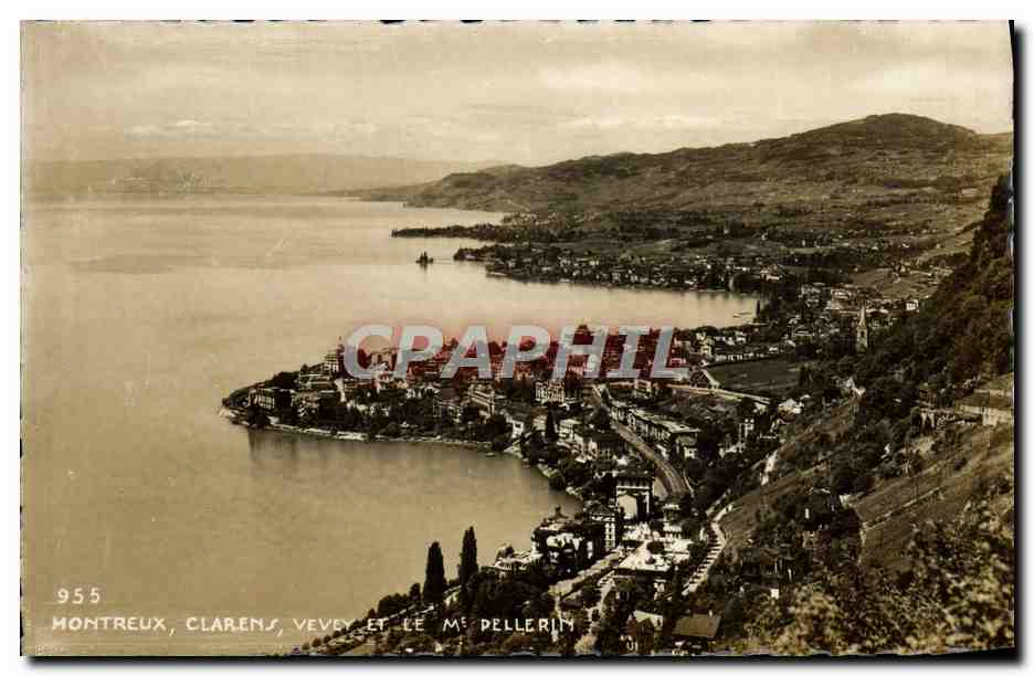 CPA Montreux Clarens Vevey et le Mt Pellerin