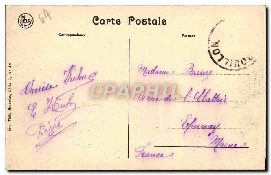 CPA Bouillon La Semois Et Routes De France — Rückseite