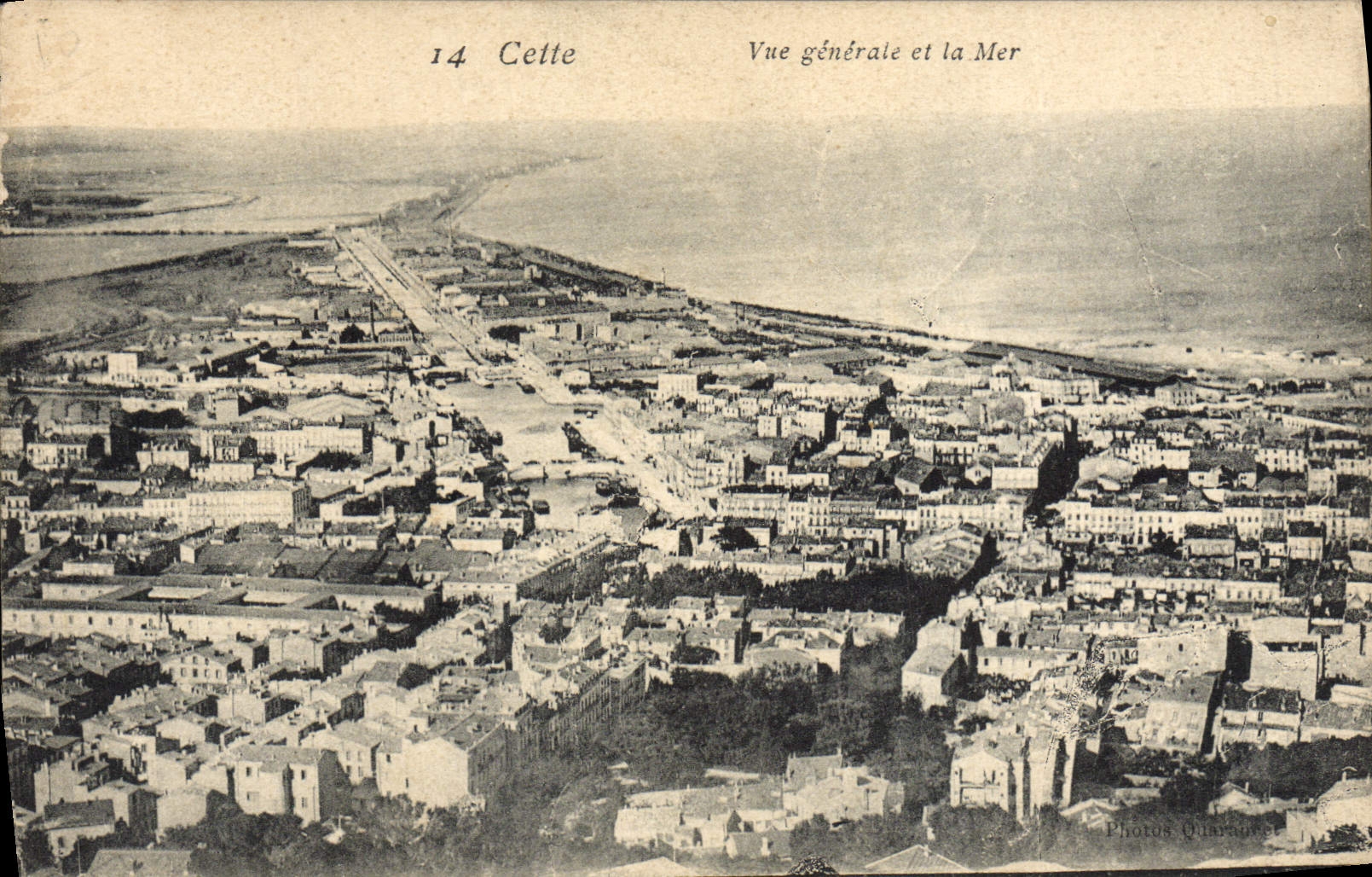 CPA Cette Vue Generale Et La Mer