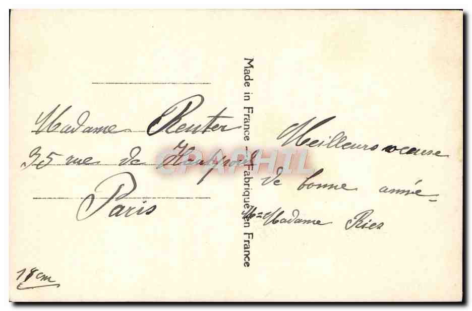 CPA Bonne Annee Fleurs — Verso
