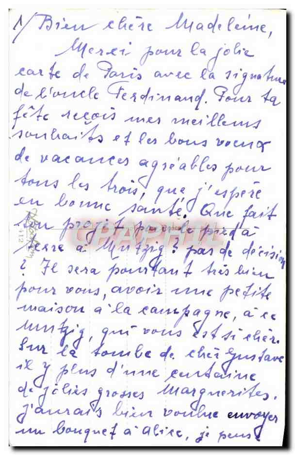 CPA Bonne Fete Enfants — Rückseite