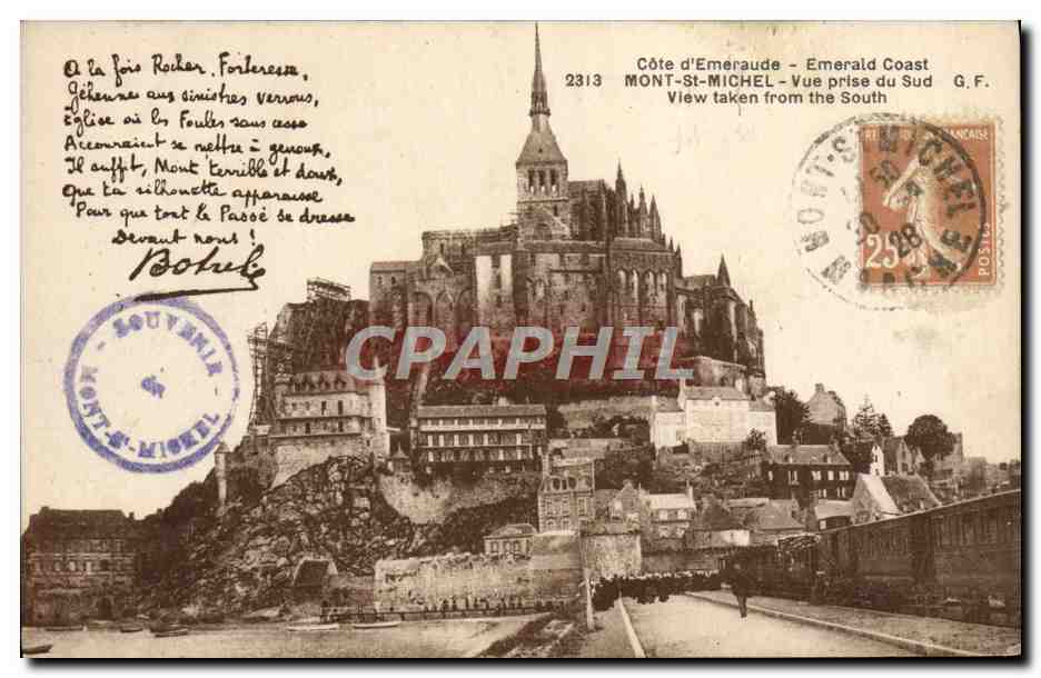 Mont-Saint-Michel — Vue prise du Sud — G.F. 2313