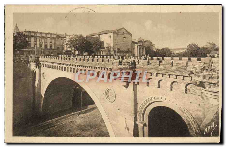Pont des Consuls — Montauban — éditeur A.P.A. n°6 - Recto