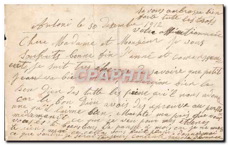 CPA 1er Janvier — Rückseite