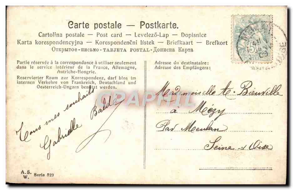 CPA Bonne Annee Fer a cheval — Verso