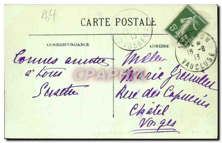 CPA Avignon Vue Generale Prise De La Tour Saint Laurent — Rückseite