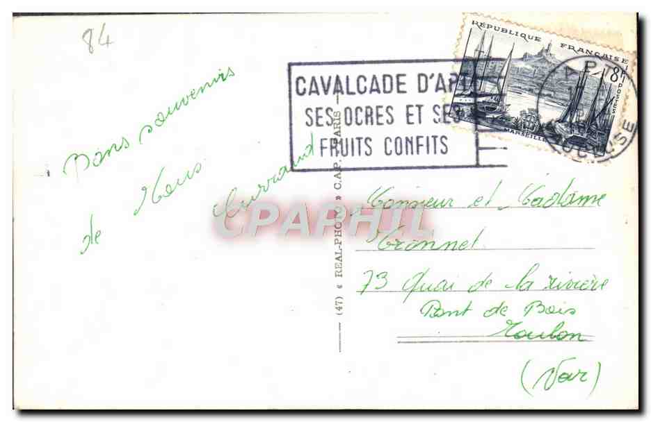 CPA Apt Rue Des Marchands autour de l'horloge  — Rückseite
