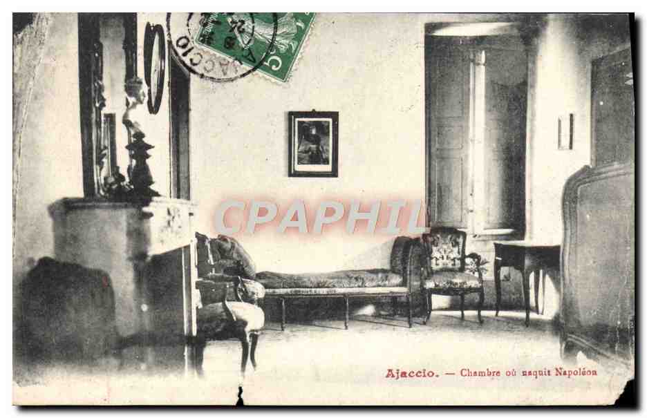 CPA Ajaccio Chambre Ou naquit Napoleon Napoleon 1er
