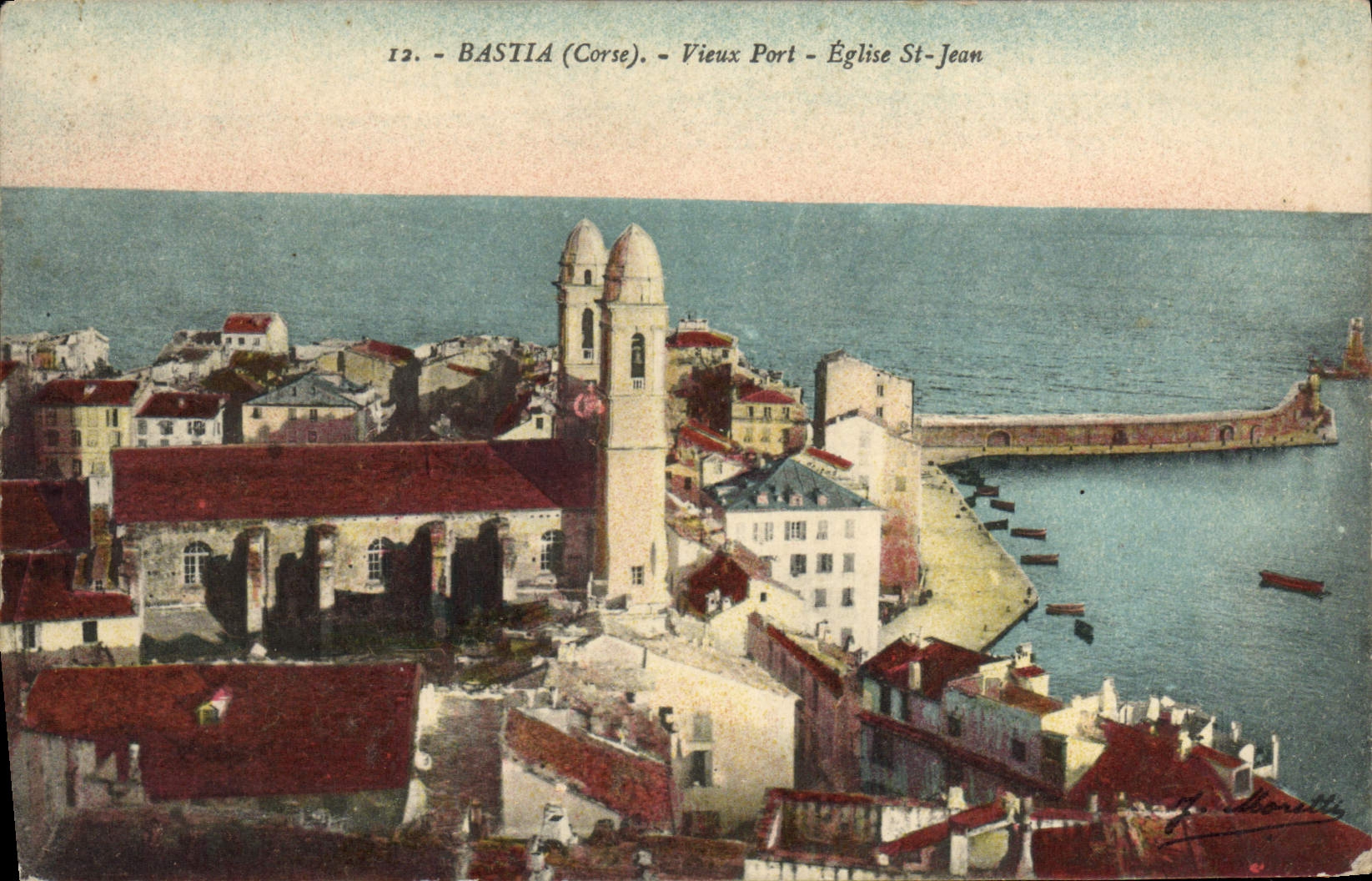 CPA Corse Bastia Vieux Port Eglise St Jean