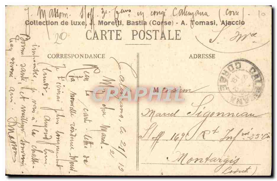CPA Corse Bastia Vieux Port Eglise St Jean — Rückseite