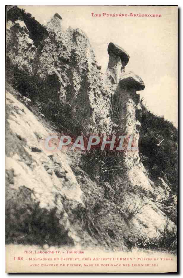 Montagnes du Castellet - Pilliers de Terre - Ax-les-Thermes — Phot. Labouche Fr. - Toulouse, n°1183