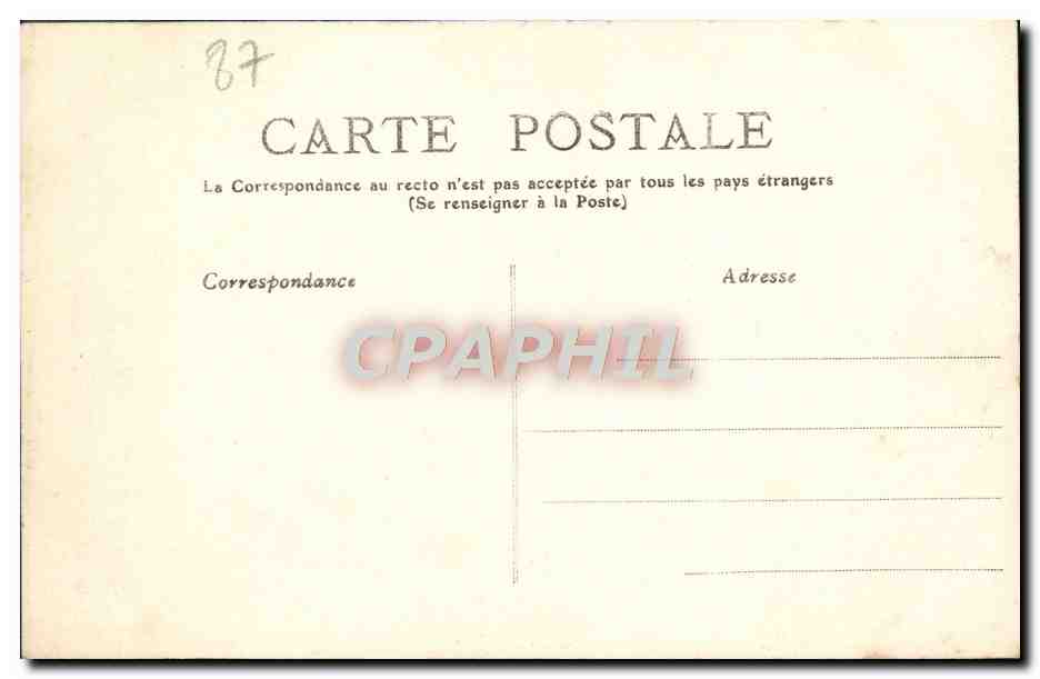 CPA Limoges Eglise Saint Michel — Back