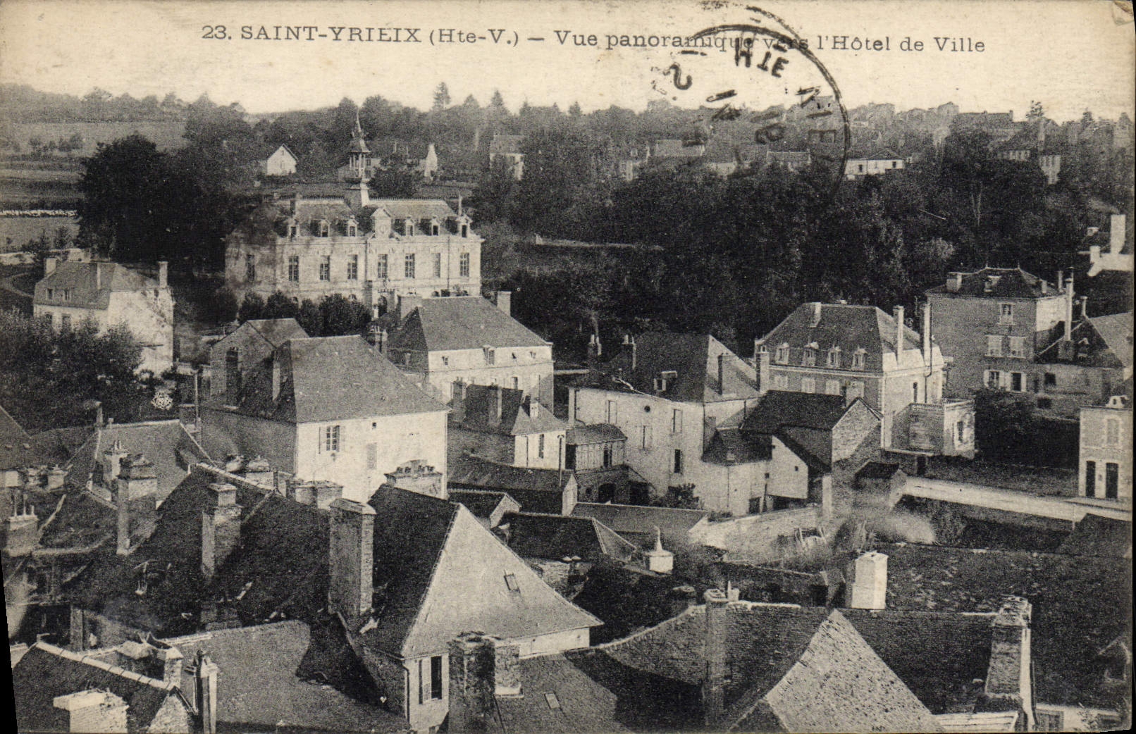 CPA Saint Yrieix Vue Panoramauique Vue I'Hotel De Ville