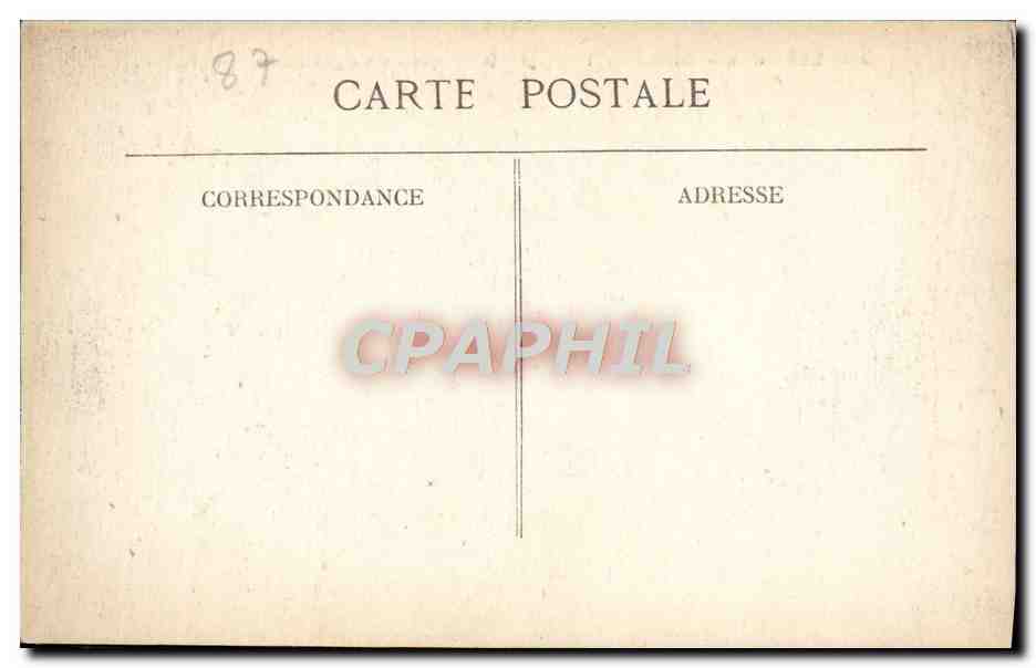 CPA Limoges Carreiour Tourny Boulevard Georges Perin Tramway — Rückseite