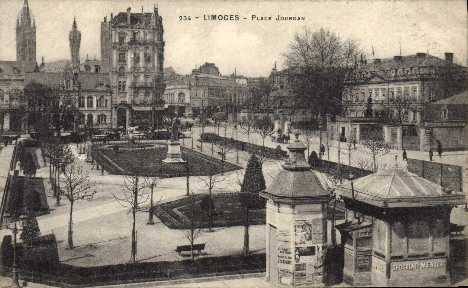 CPA Limoges Place Jourdan Chocolat Meunier 