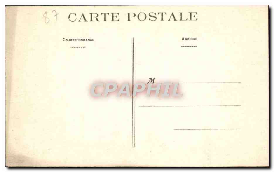 CPA Limoges Place Jourdan Chocolat Meunier  — Rückseite