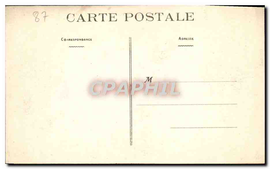 CPA Limoges Place Jourdan Chocolat Meunier  — Rückseite