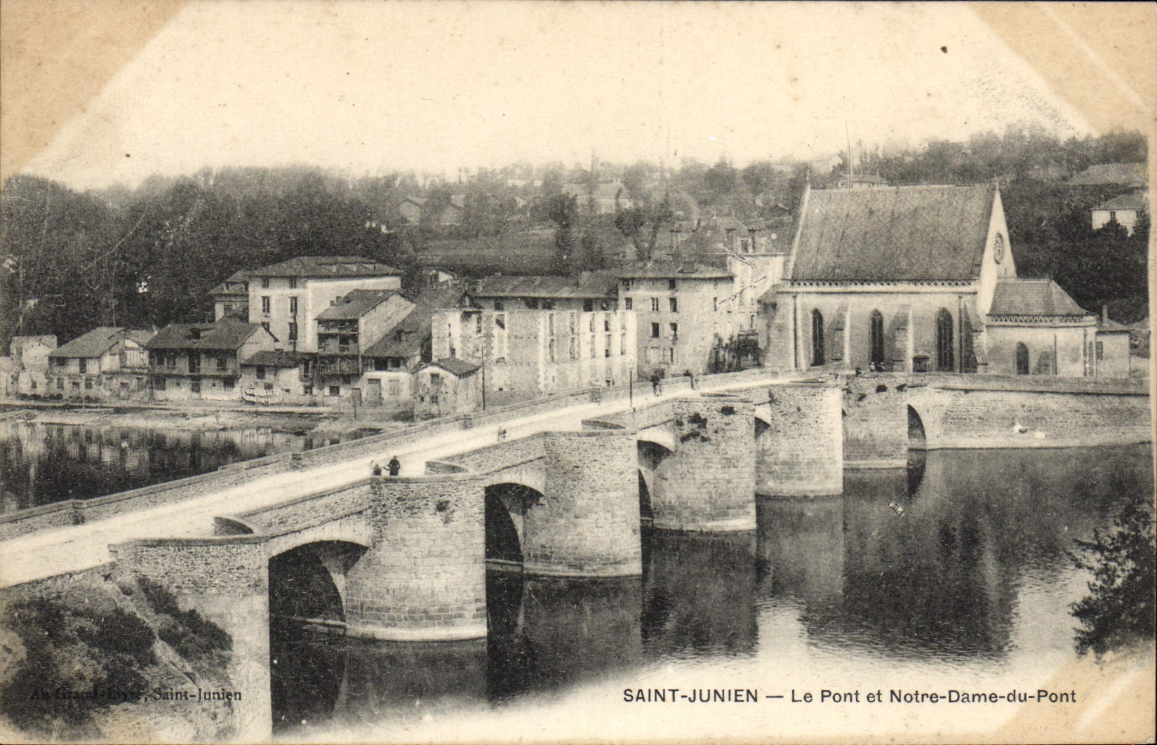 CPA Saint Junien Le Pont Et Notre Dame Du Pont