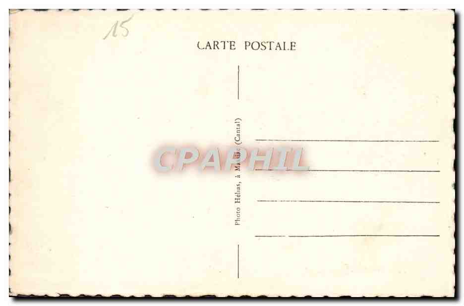 CPA Environs de Chaudesaigues au Treboul Le lac forme par le grand barrage de Sarrans — Verso