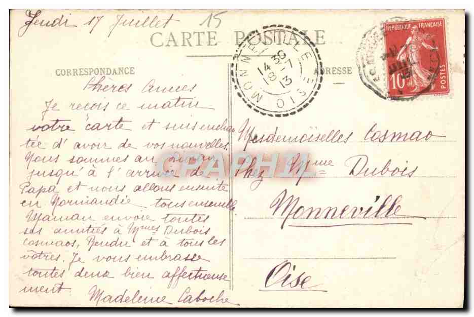 CPA L'Auvergne Le Plomb Du Cantal Vu De La Route Du Lioran A Vic Sur Cere — Verso