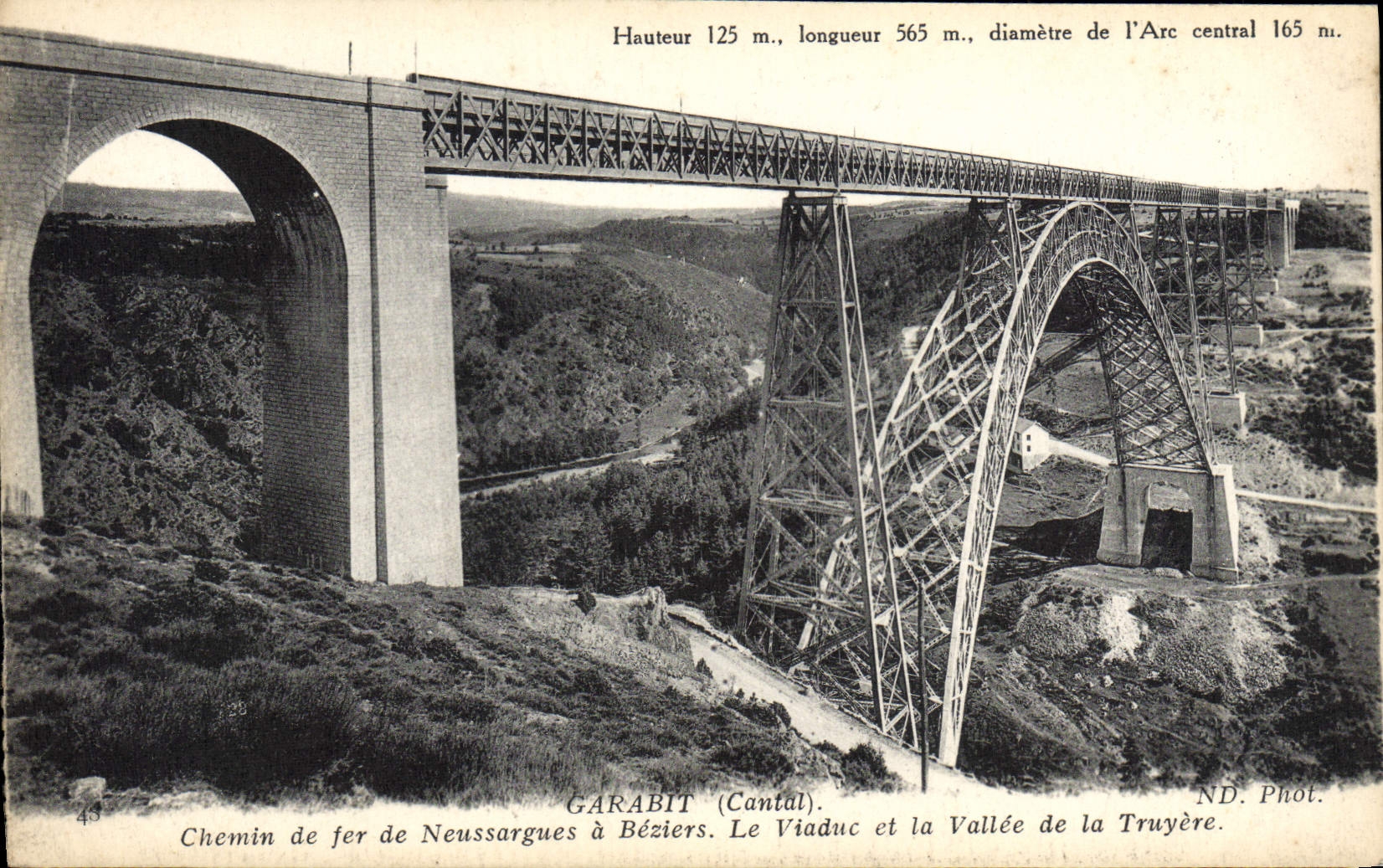 CPA Garabit Chemin De Fer De Neussargues A Beziers Le viaduc et la vallee de la Truyere