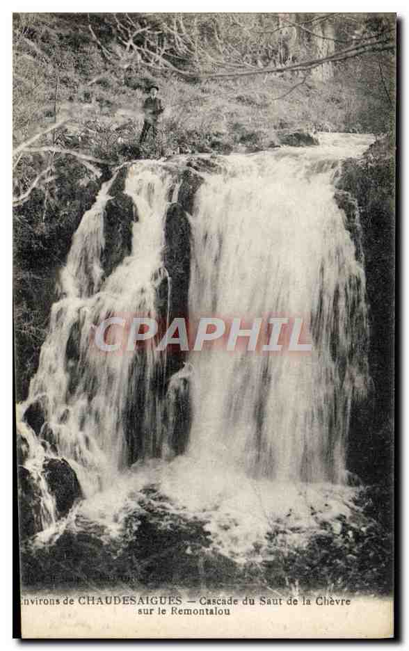 CPA Chaudesaigues Cascade Du Saut De La Chevre sur le Remontalou
