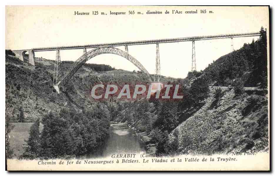 CPA Garabit Chemin De Fer De Neussargues A Beziers Le viaduc et la vallee de la Truyere