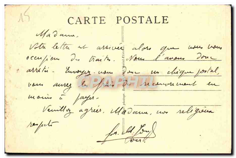 CPA Sept Fons Le Chapitre Abbaye de Notre Dame de Saint lieu — Verso