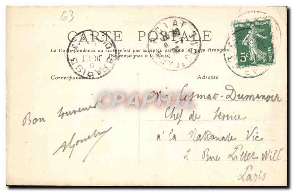 CPA L'Auvergne Le Col De Ceysset Et Les Domes Au Puy de Dome — Reverso