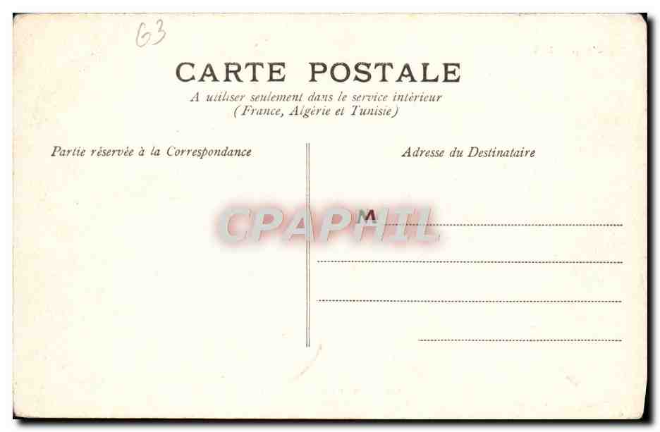 CPA La Bourboule La roche des fees Le grand Hotel et l'hotel de l'etablissement — Rückseite