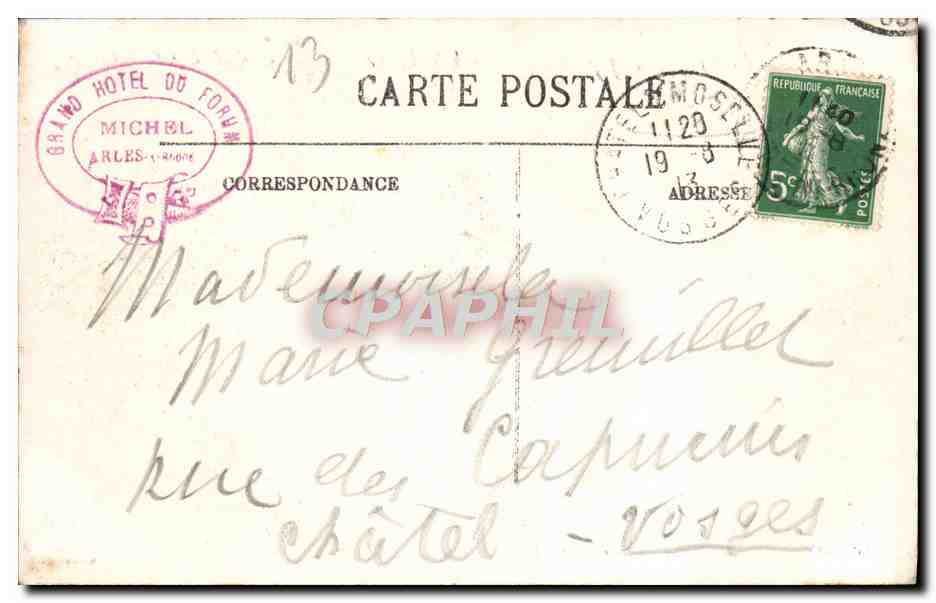 CPA Arles Le Theatre Antique — Back
