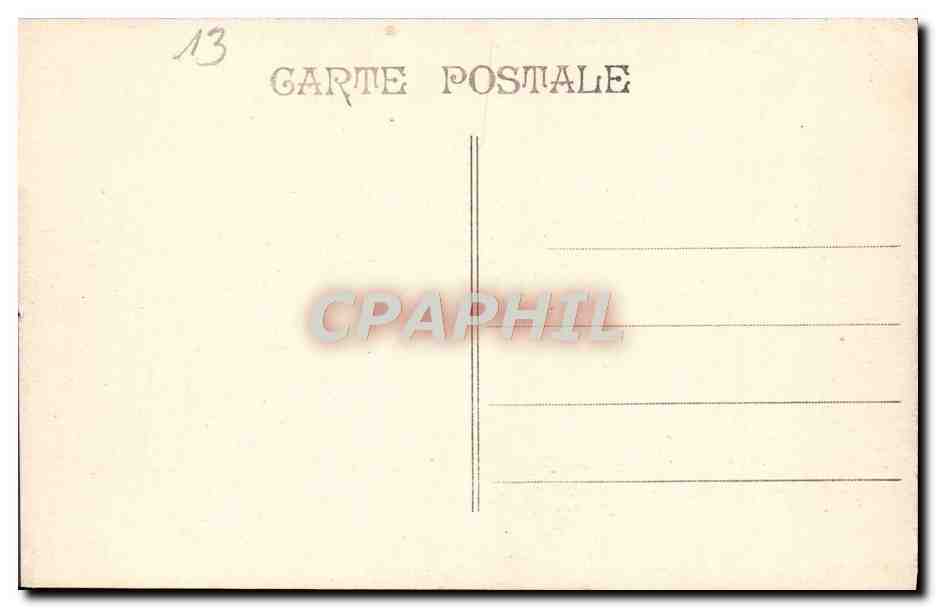 CPA Marseille Place Castellance Fontaine Cantini — Rückseite