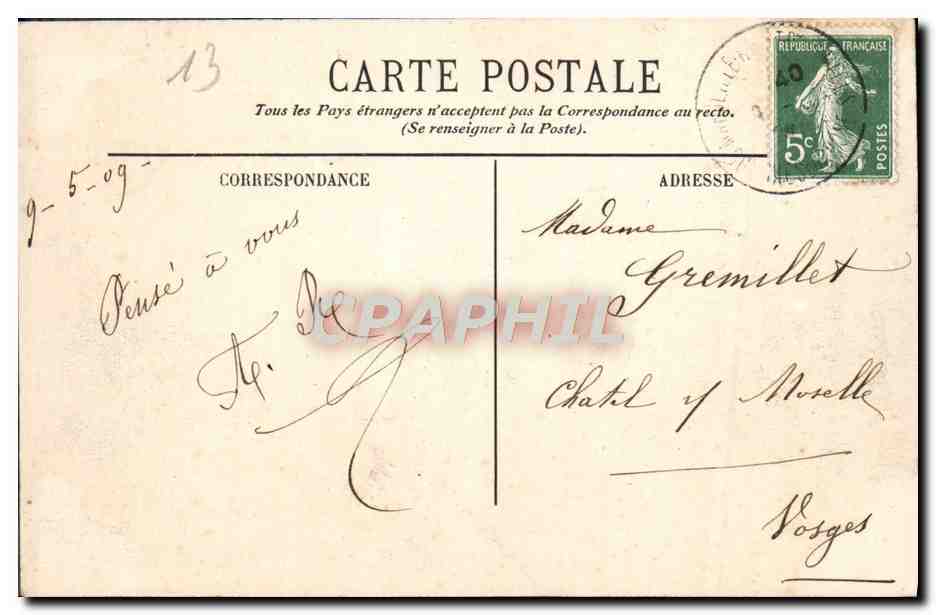 CPA Souvenir De ND de La Garde — Rückseite