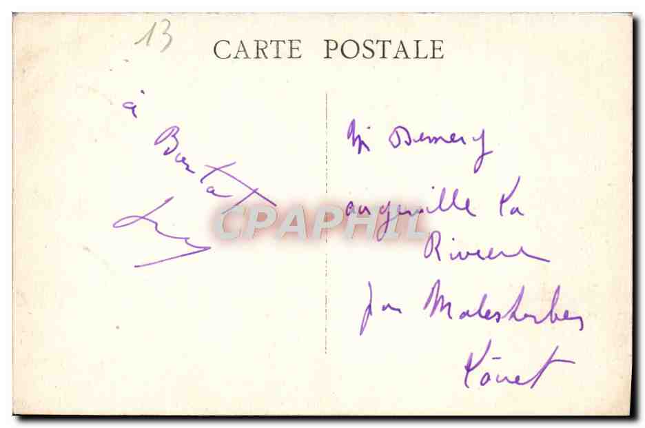CPA Marseille Le Fort St Jean — Verso