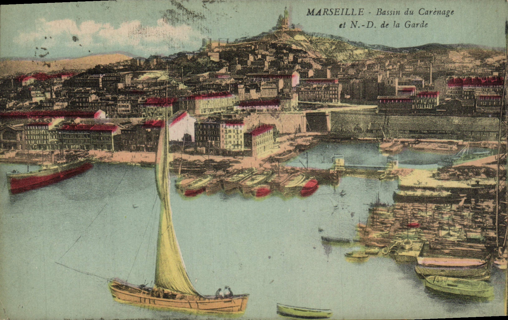CPA Marseille Bassin Du Carenage et ND de la Garde